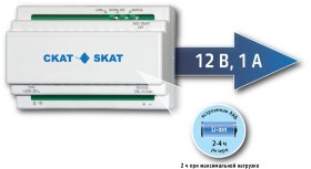 Источник вторичного электропитания резервированный SKAT-12DC-1.0 Li-ion